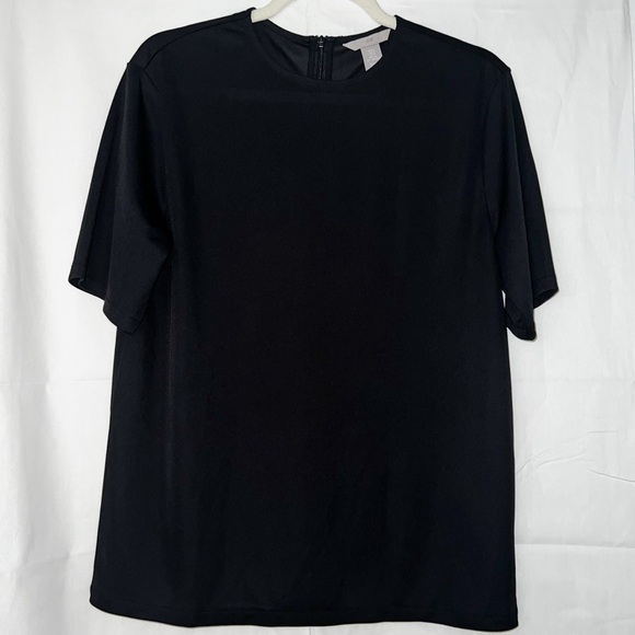 H&M Tops - H&M Black Semi-Sheer Basic Workwear Blouse, Size S